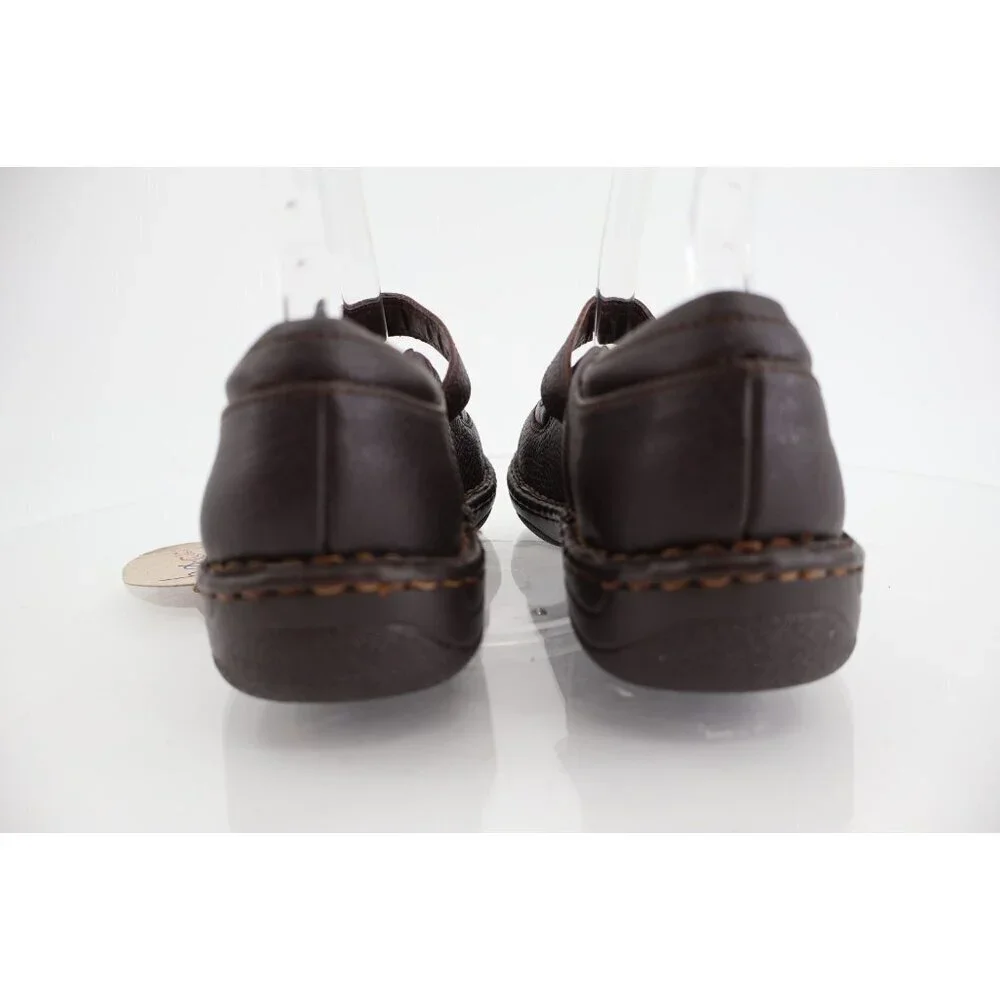 Born Girls Mary Jane Shoe Size 5 Brown Leather Flat Opanka Comfy Casual